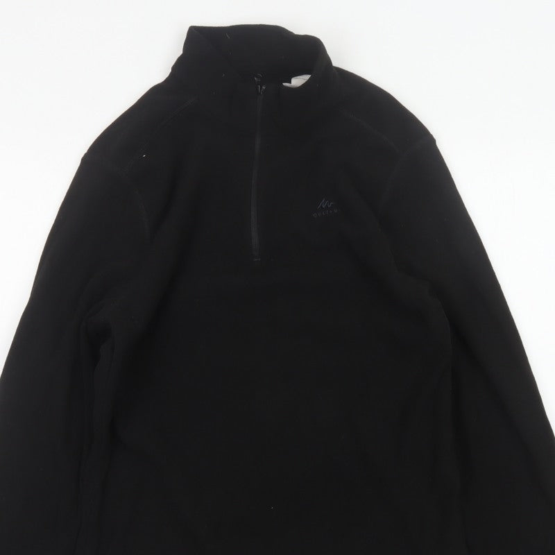 Quechua Women’s Black UK 10 Half Zip Fleece Pullover Sweatshirt