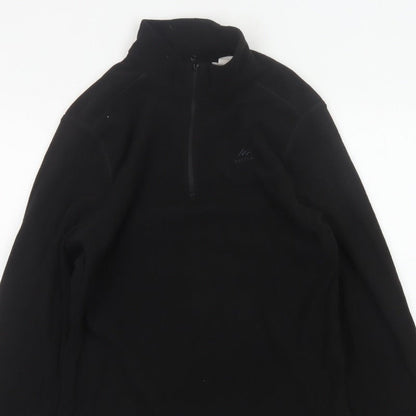 Quechua Women’s Black UK 10 Half Zip Fleece Pullover Sweatshirt