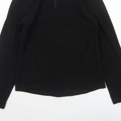 Quechua Women’s Black UK 10 Half Zip Fleece Pullover Sweatshirt