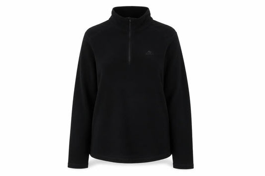 Quechua Women’s Black UK 10 Half Zip Fleece Pullover Sweatshirt