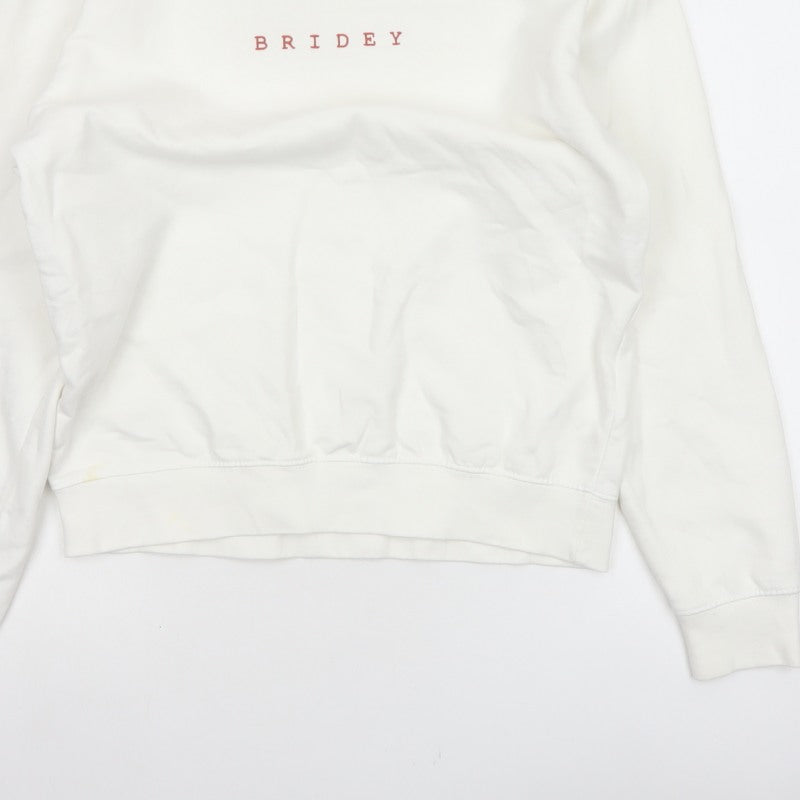Six Stories Women’s Ivory S Bridey Wedding Crew Neck Pullover Sweatshirt