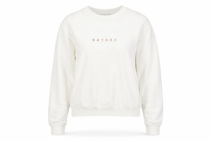 Six Stories Women’s Ivory S Bridey Wedding Crew Neck Pullover Sweatshirt