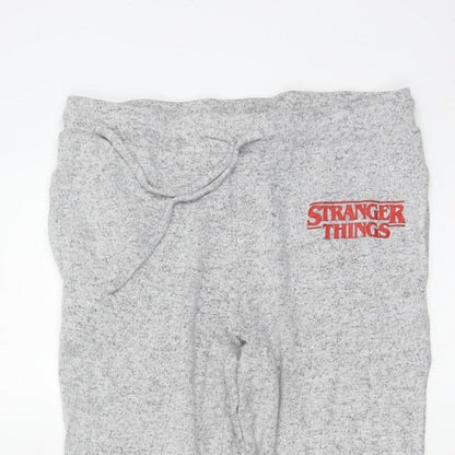 Stranger Things Women’s Grey Jogger Sweatpants UK 10-12 TV Logo