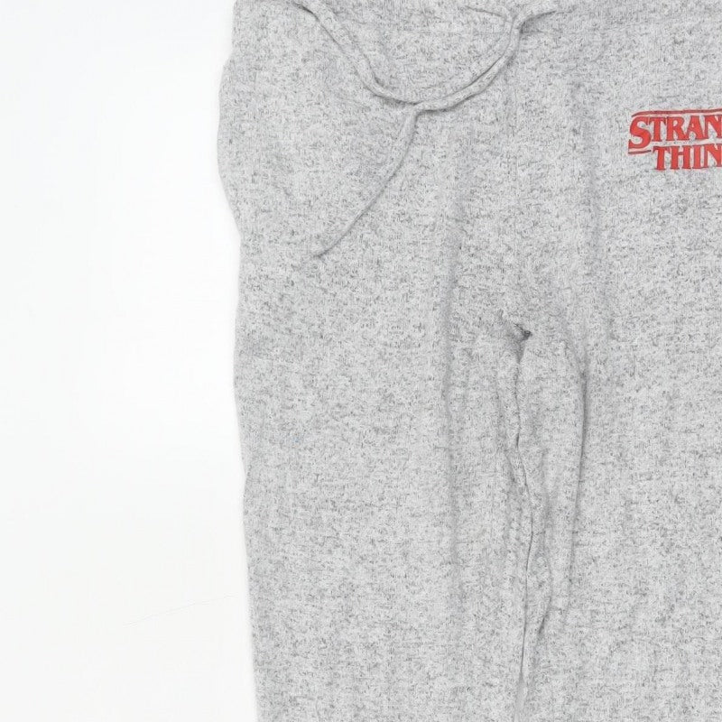 Stranger Things Women’s Grey Jogger Sweatpants UK 10-12 TV Logo