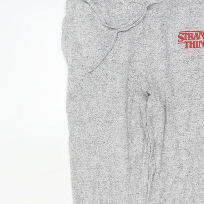 Stranger Things Women’s Grey Jogger Sweatpants UK 10-12 TV Logo