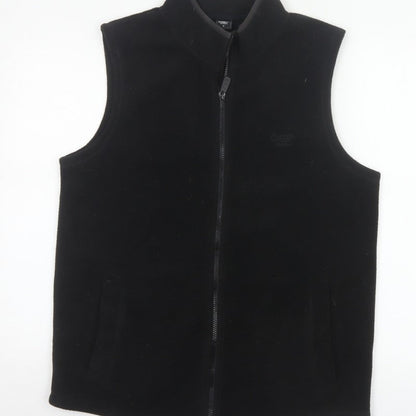 Cotton Traders Men’s Black M Basic Fleece Zip Bodywarmer Waistcoat