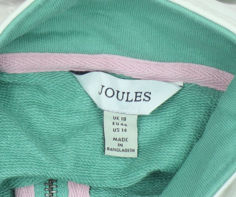Joules Women’s Multicoloured UK 18 Colourblock Half Zip Sweatshirt