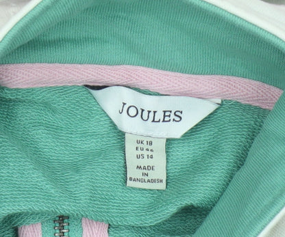 Joules Women’s Multicoloured UK 18 Colourblock Half Zip Sweatshirt
