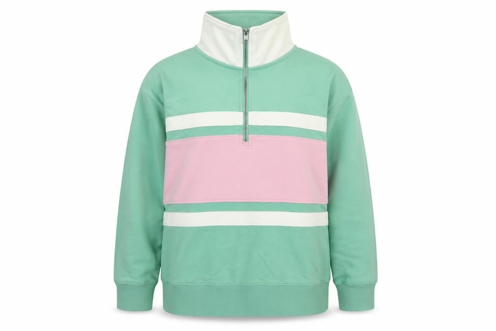 Joules Women’s Multicoloured UK 18 Colourblock Half Zip Sweatshirt