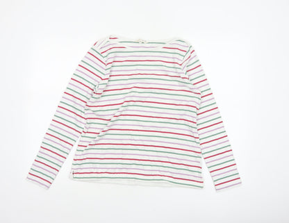 FatFace Women’s Multicoloured Stripe Cotton Long Sleeve T-Shirt UK 10