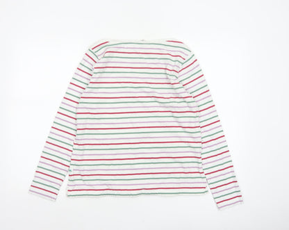 FatFace Women’s Multicoloured Stripe Cotton Long Sleeve T-Shirt UK 10