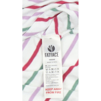 FatFace Women’s Multicoloured Stripe Cotton Long Sleeve T-Shirt UK 10