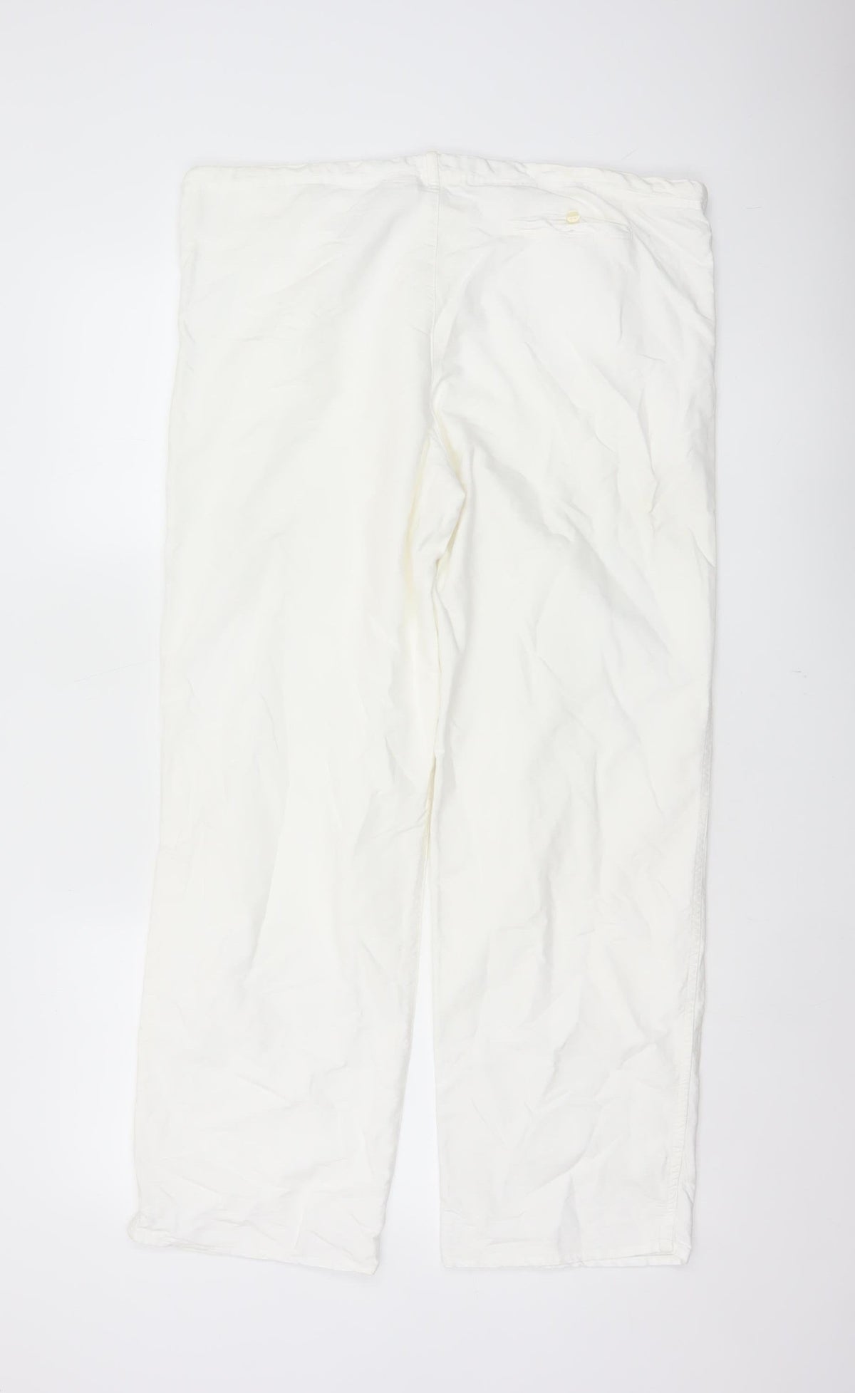 Gap Body Women White S Petite Straight Casual Trousers