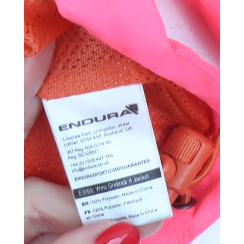 Endura Women Pink M Gridlock II Waterproof Reflective Cycling Jacket