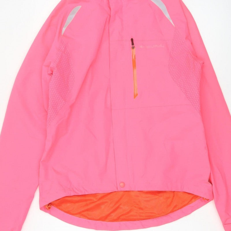 Endura Women Pink M Gridlock II Waterproof Reflective Cycling Jacket