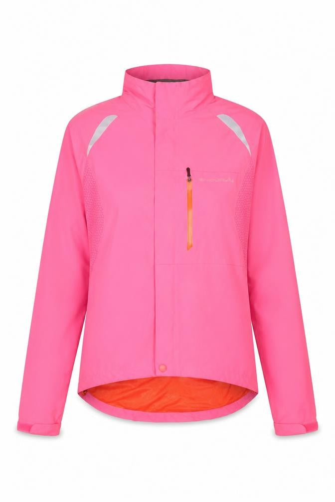 Endura Women Pink M Gridlock II Waterproof Reflective Cycling Jacket