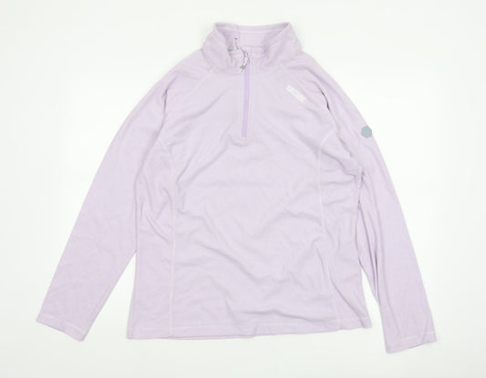 Regatta Women’s Pink UK 14 1/4 Zip High Neck Pullover Sweatshirt