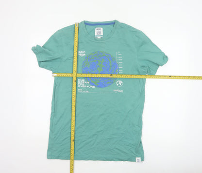 FatFace Men’s Green M Marine Conservation Society Graphic Cotton T-Shirt