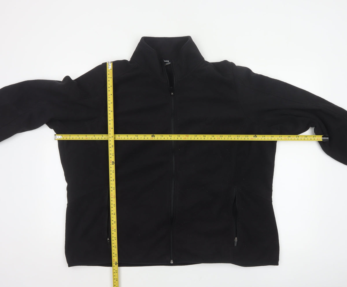 Marks and Spencer Women Black UK 24 Basic Fleece Full Zip Jacket