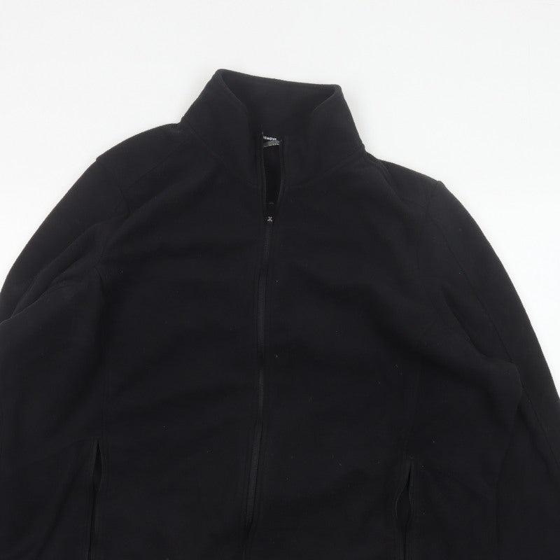 Marks and Spencer Women Black UK 24 Basic Fleece Full Zip Jacket