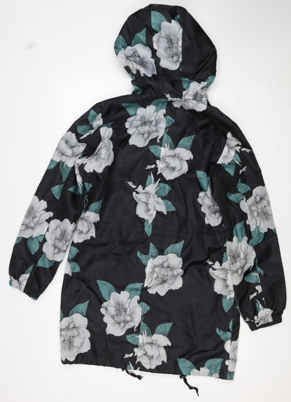 Anthropologie Women’s Multicoloured Floral Hooded Windbreaker Jacket UK 10