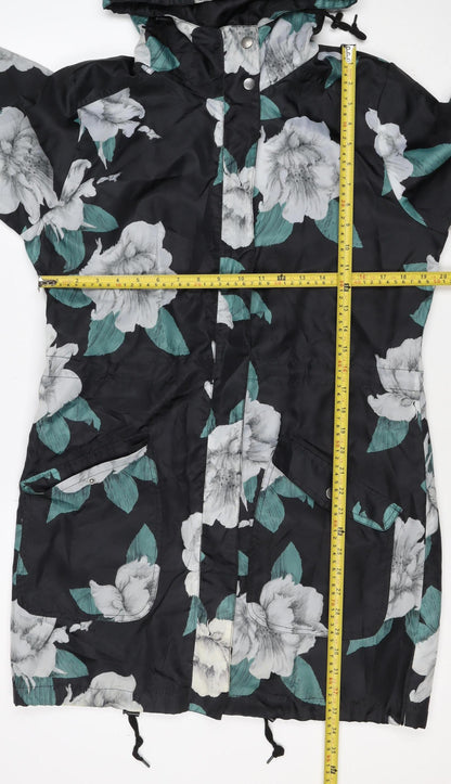 Anthropologie Women’s Multicoloured Floral Hooded Windbreaker Jacket UK 10