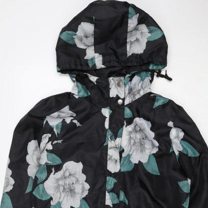 Anthropologie Women’s Multicoloured Floral Hooded Windbreaker Jacket UK 10