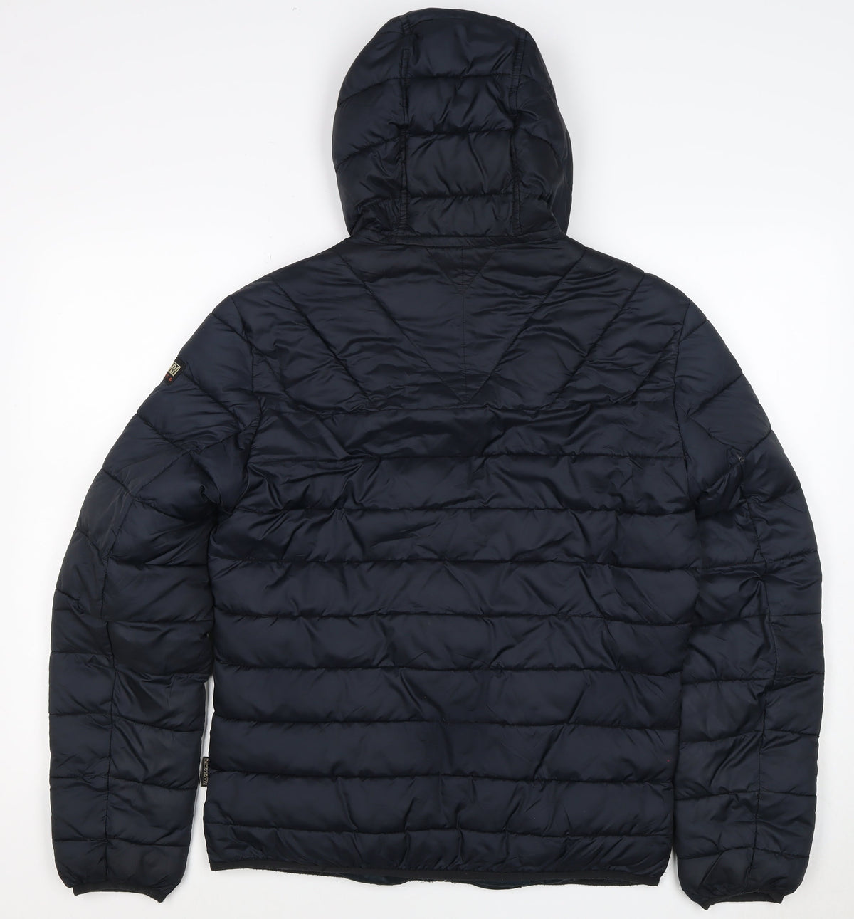 Napapijri Men’s Blue S Hooded Quilted Puffer Jacket