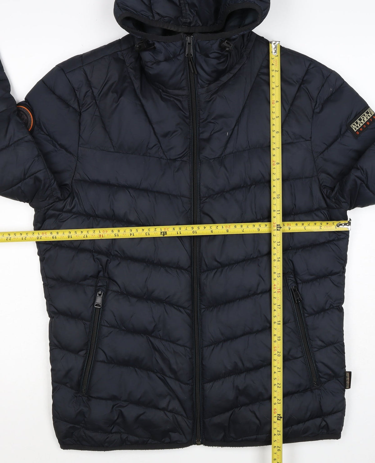 Napapijri Men’s Blue S Hooded Quilted Puffer Jacket