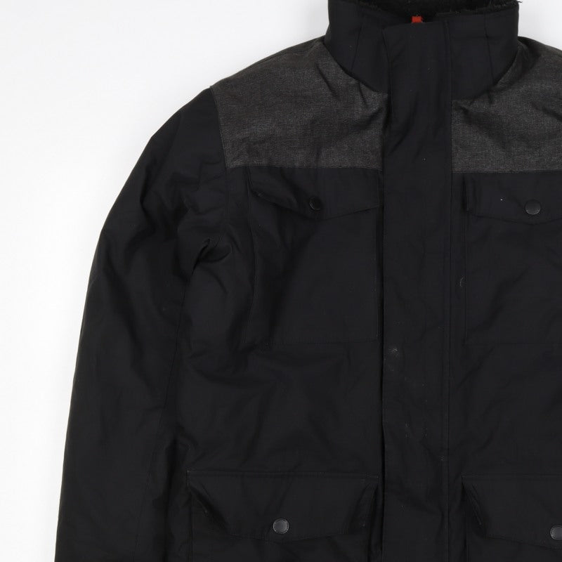 Free Country Men’s Black Grey Small Padded Parka Jacket