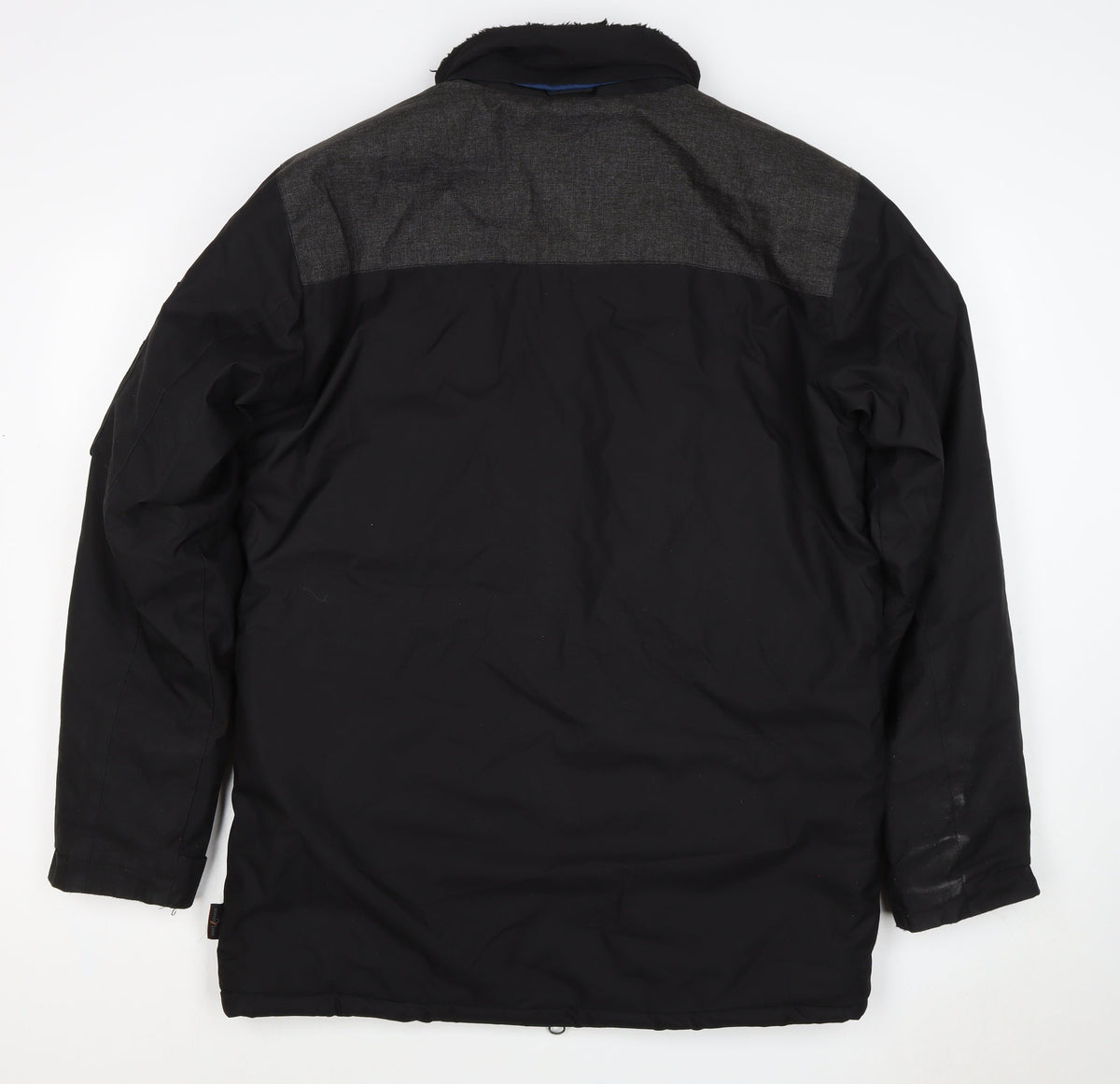 Free Country Men’s Black Grey Small Padded Parka Jacket
