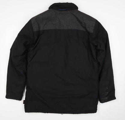 Free Country Men’s Black Grey Small Padded Parka Jacket