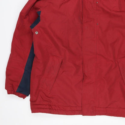 Hawkshead Men’s Red Navy L Hooded Anorak Outdoor Jacket