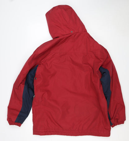 Hawkshead Men’s Red Navy L Hooded Anorak Outdoor Jacket