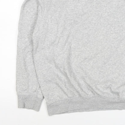 H&M Men Grey Size M Pullover Crew Neck Fleece Sweatshirt
