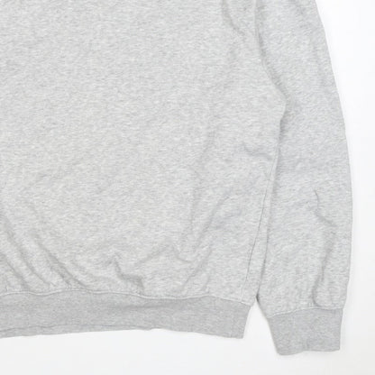 H&M Men Grey Size M Pullover Crew Neck Fleece Sweatshirt