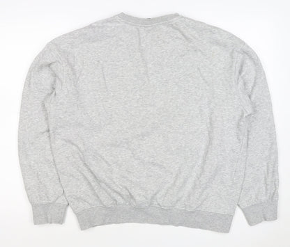 H&M Men Grey Size M Pullover Crew Neck Fleece Sweatshirt