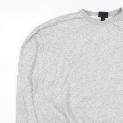 H&M Men Grey Size M Pullover Crew Neck Fleece Sweatshirt
