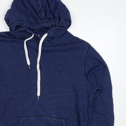 Jack Wills Men's Blue Small Classic Fit Pullover Hoodie Logo