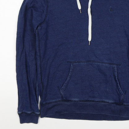 Jack Wills Men's Blue Small Classic Fit Pullover Hoodie Logo