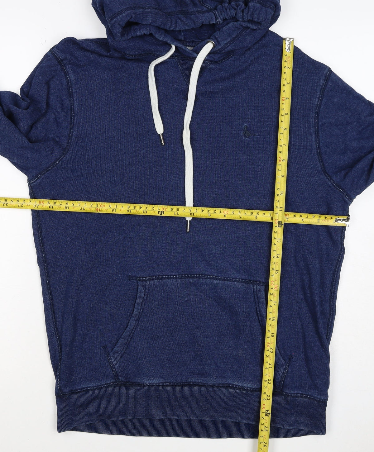 Jack Wills Men's Blue Small Classic Fit Pullover Hoodie Logo