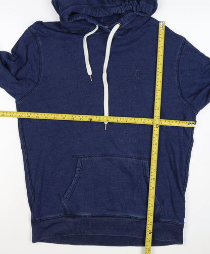 Jack Wills Men's Blue Small Classic Fit Pullover Hoodie Logo