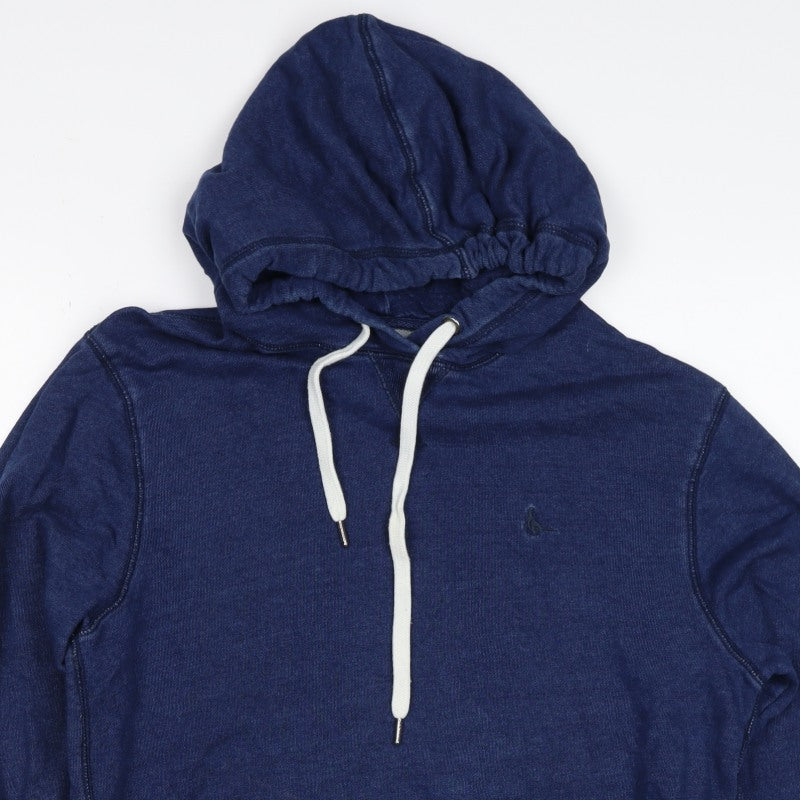 Jack Wills Men's Blue Small Classic Fit Pullover Hoodie Logo