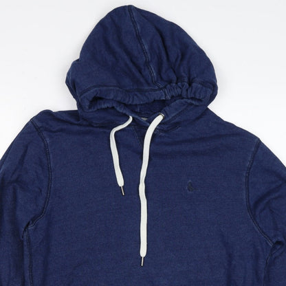 Jack Wills Men's Blue Small Classic Fit Pullover Hoodie Logo