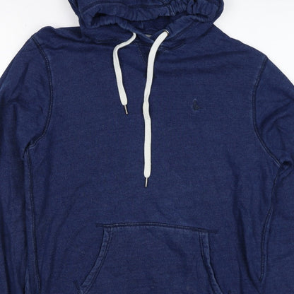 Jack Wills Men's Blue Small Classic Fit Pullover Hoodie Logo
