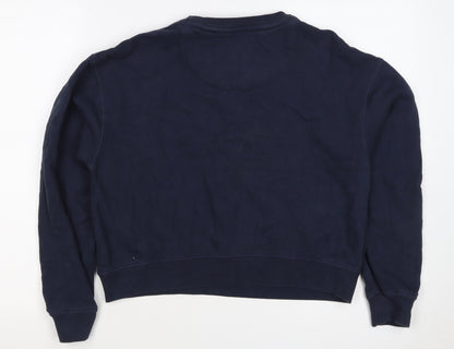 Jack Wills Women’s Blue UK 6 Logo Crew Neck Pullover Sweatshirt