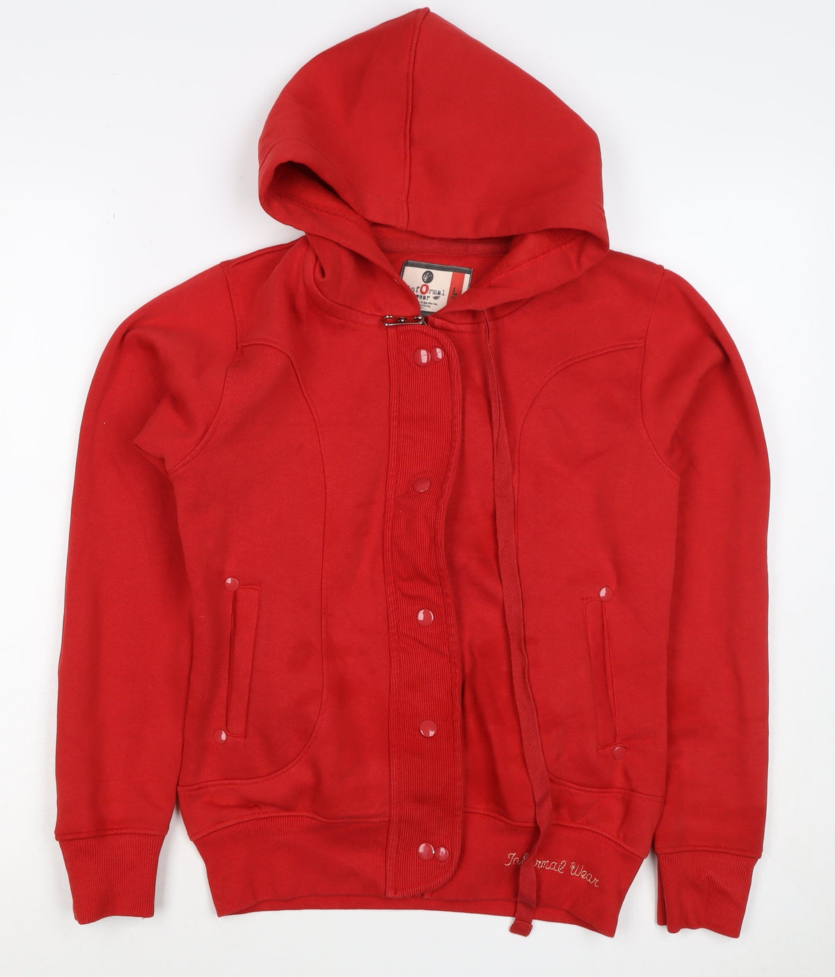 Informal Wear Women’s Red L Full Zip Hooded Sweatshirt