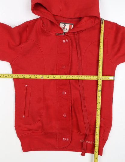 Informal Wear Women’s Red L Full Zip Hooded Sweatshirt