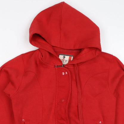Informal Wear Women’s Red L Full Zip Hooded Sweatshirt