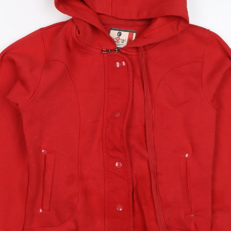 Informal Wear Women’s Red L Full Zip Hooded Sweatshirt